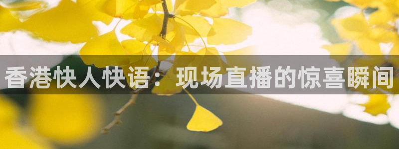 球友直播官网：香港快人快语：现场直播的惊喜瞬间